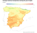 Climate animation of maximum temperatures