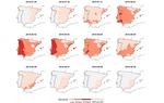 Spatio-temporal evolution of heat waves severity and expansion across the Iberian Peninsula and Balearic islands